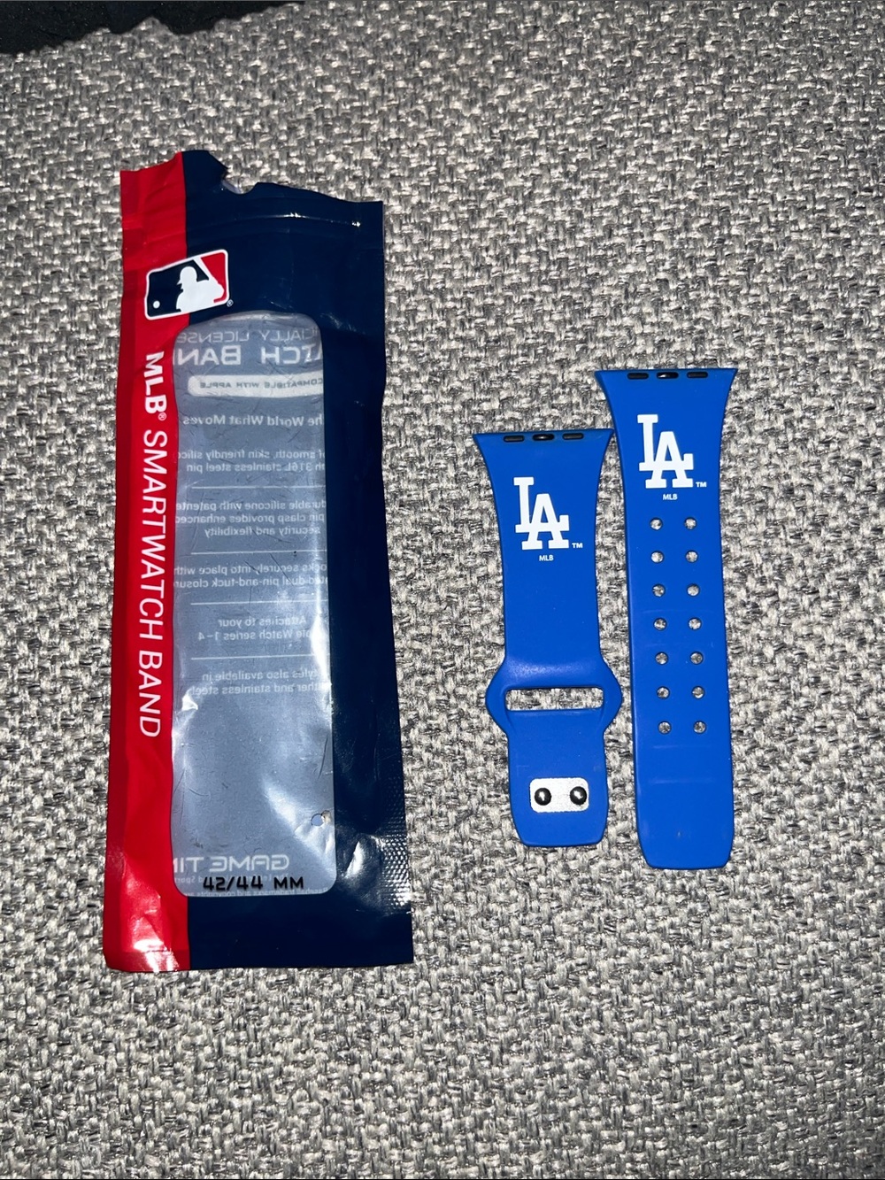 Los Angeles Dodgers Blue MLB Smartwatch Band for Apple Watches Series 1-4